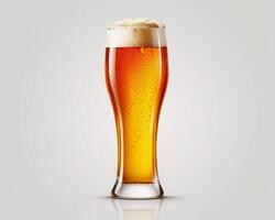 glass of beer isolated. Generative AI photo