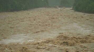 Fast Flowing Dangerous Flood Waters video