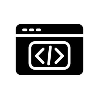 codificación icono vector símbolo diseño ilustración