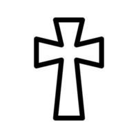 Christian Cross Icon Vector Symbol Design Illustration