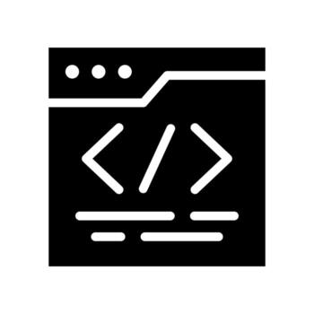 codificación icono vector símbolo diseño ilustración