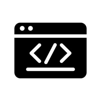 codificación icono vector símbolo diseño ilustración