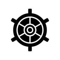 Ship Wheel Icon Vector Symbol Design Illustration