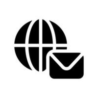 Global Mail Icon Vector Symbol Design Illustration