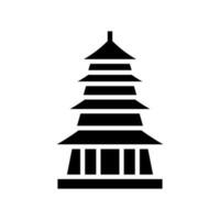 pagoda icono vector símbolo diseño ilustración