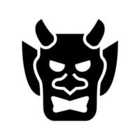 Demon Mask Icon Vector Symbol Design Illustration