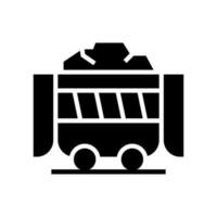 Mining Cart Icon Vector Symbol Design Illustration