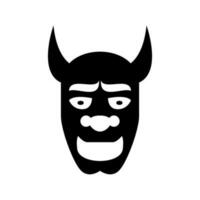 Demon Mask Icon Vector Symbol Design Illustration