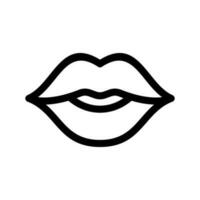 Glossy Lips Icon Vector Symbol Design Illustration