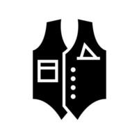 chaleco icono vector símbolo diseño ilustración