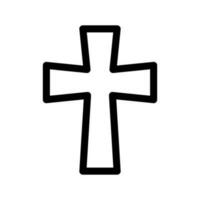 Christian Cross Icon Vector Symbol Design Illustration