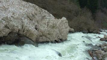 Hard Glacier Mass at Edge of Stream video