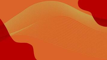 Abstract wave curve background in red and orange gradient vector