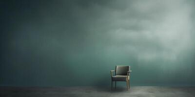 Chair and dark background mental health theme, AI Generated photo