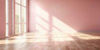 Window sun light shadow copy space blurred background, AI Generateand photo