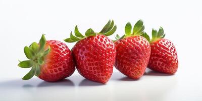 Strawberry fruit pattern background, AI Generated photo