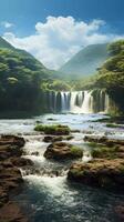 Exquisite Waterfalls and Rivers background photo