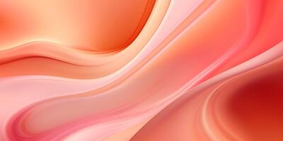 Peach fluid watercolor abstract background. AI Generated photo