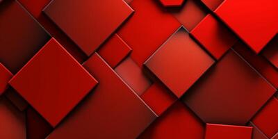 Red shine geometric shape background. AI Generated photo