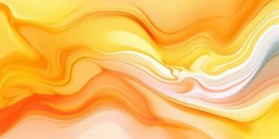Yellow fluid watercolor abstract background. AI Generated photo