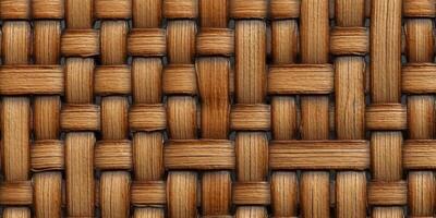 Wicker rattan seamless texture background. AI Generated photo