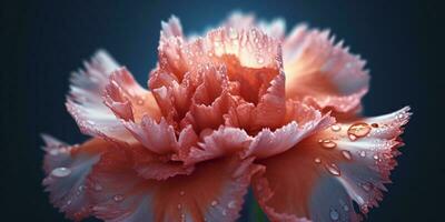 Carnations flower macro photo wallpaper background. AI Generated