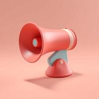 Megaphone voice cartoon illustration, AI Generated photo