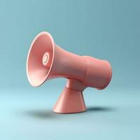 Megaphone voice cartoon illustration, AI Generated photo