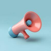 Megaphone voice cartoon illustration, AI Generated photo