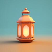 Lantern lamp oriental style cartoon illustration, AI Generated photo