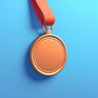 Medal winner for competition and rank, AI Generated photo