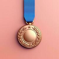 Medal winner for competition and rank, AI Generated photo