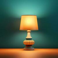 Night lamp bedroom decoration, AI Generated photo