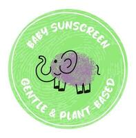 Baby sunscreen gentle and plant based product vector