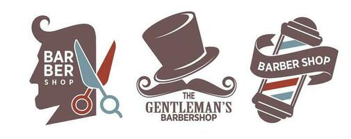 Gentlemen barbershop, care for men hairstyles vector