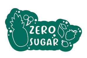 Zero sugar products, natural sweeteners dieting vector