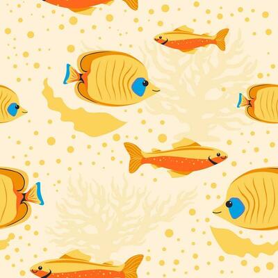 Exotic tropical fish species, aquarium dwellers