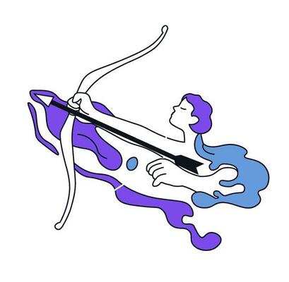 Zodiac sign of Sagittarius or Archer, astronomy
