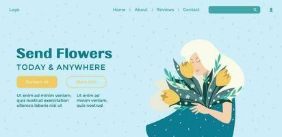 enviar flores hoy y en cualquier lugar, contacto nosotros web vector