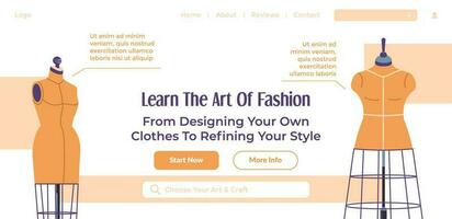 Learn art of fashion, designing your own clothes vector