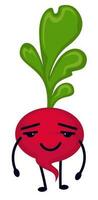 Smiling beetroot cartoon character vegetables vector