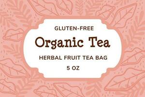 Gluten free organic tea, herbal fruit bag vector