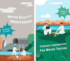 Water quality monitoring, compact laboratory set vector