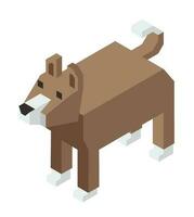 Animal model or wooden figure, dog canine pet vector
