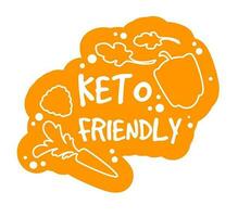 Keto friendly dieting and nourishment banner label vector