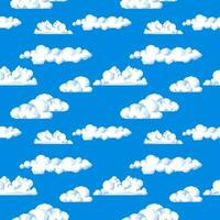 Cloudy sky, pixelated cloudscape of nature vector