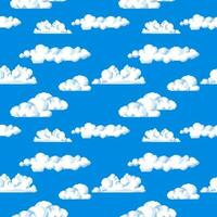 Cloudy sky, pixelated cloudscape of nature vector