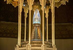 The Buddha tooth relics pagoda inside the Swe Taw Myat pagoda in the township of Yangon, Myanmar. photo