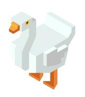 Animal from farm, goose figure or plaything toy vector