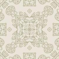 Retro or vintage floral print, seamless pattern vector